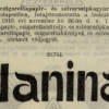 1910.11.26. Janina papír és hüvely