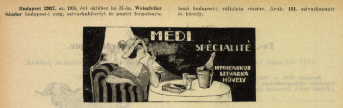 1916.10.31. Médi papír és hüvely