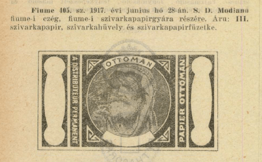1917.06.28. Ottoman cigarettapapír