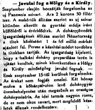 1921.08.20. Javul a Hölgy és a Király