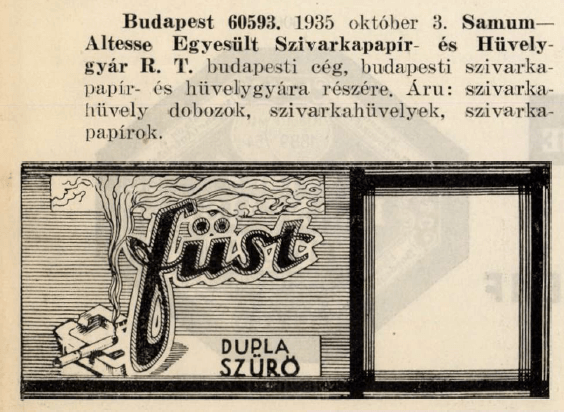 1935.10.03. Füst cigarettahüvely
