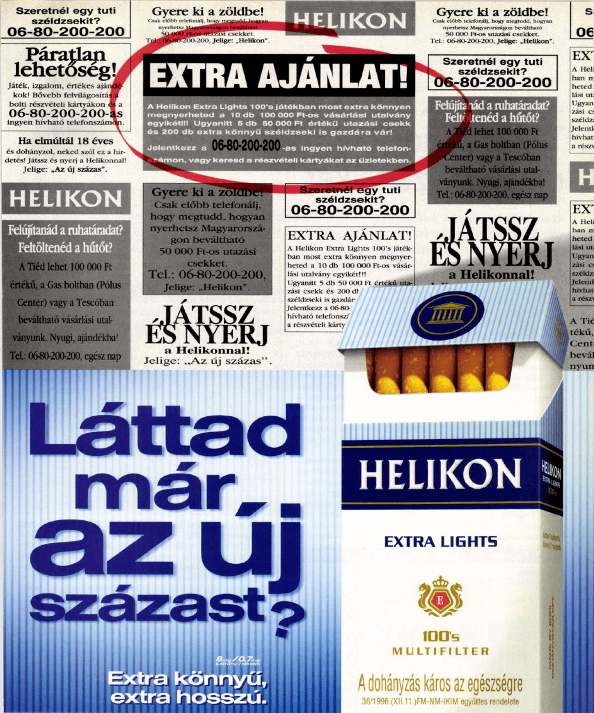 Helikon cigaretta - 1998/3.