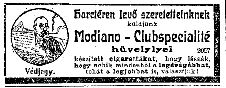 1916.06.10. Modiano reklám