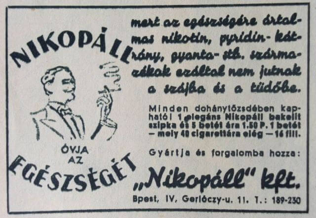 Nikopáll cigarettaszipka 2.