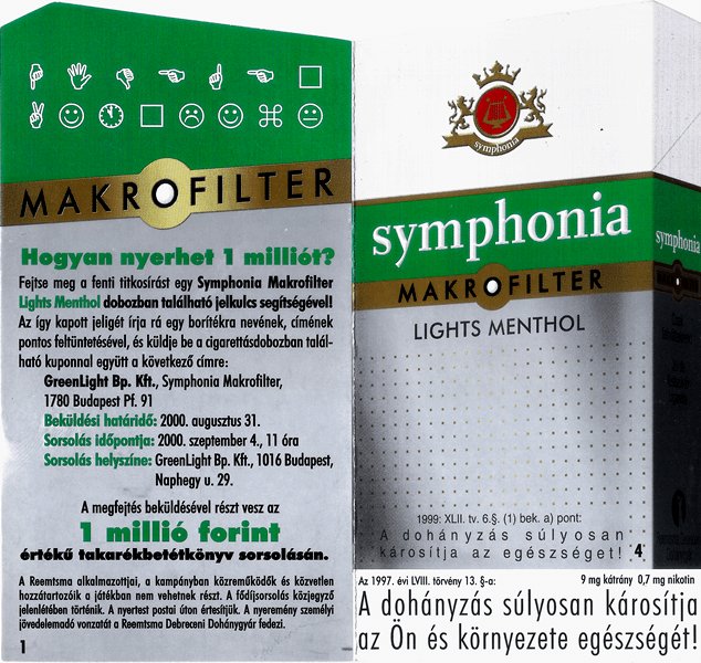 Symphonia cigaretta - 2000/11.